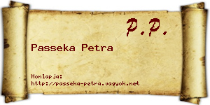 Passeka Petra névjegykártya